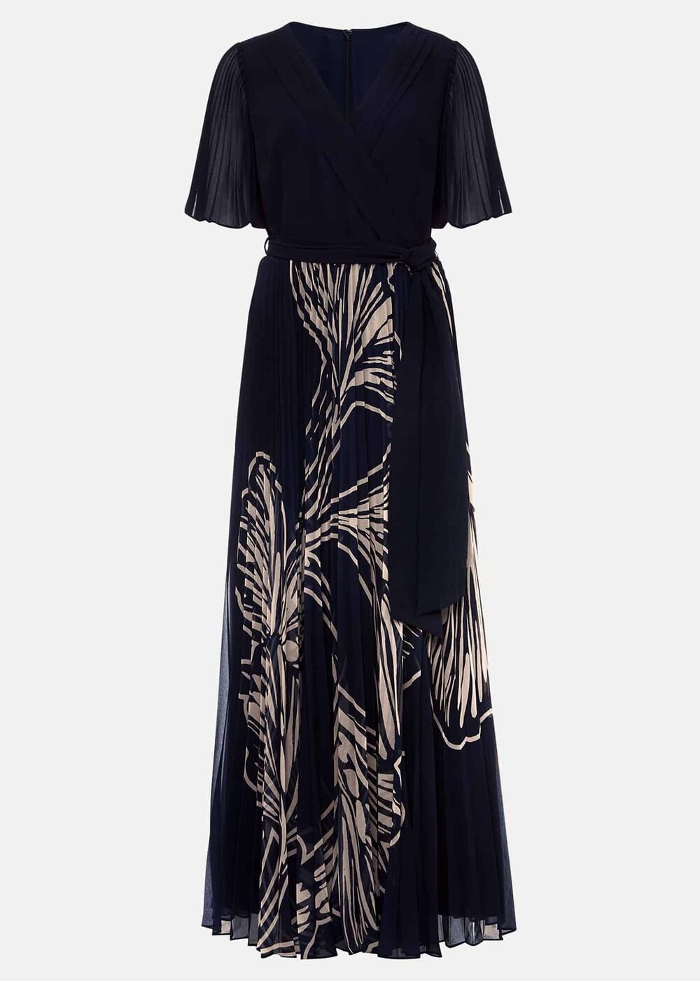 Petite Abigail Printed Pleat Midaxi Dress - Multi-Coloured