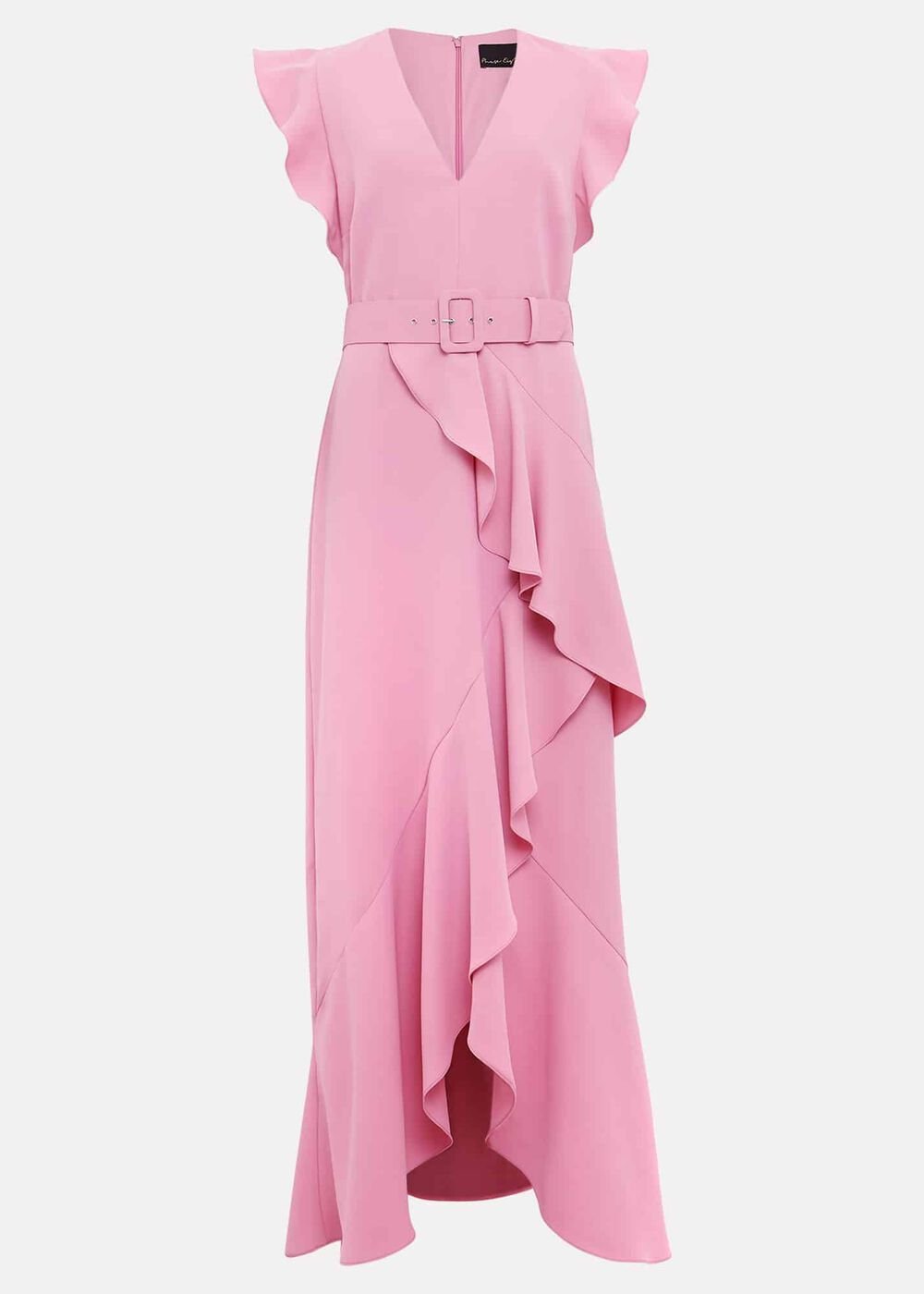 Phoebe Frill Maxi Dress - Pink