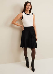 Libby Textured Knit Dress - Black/Ivory