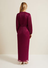 Brielle Wrap Maxi Dress - Pink