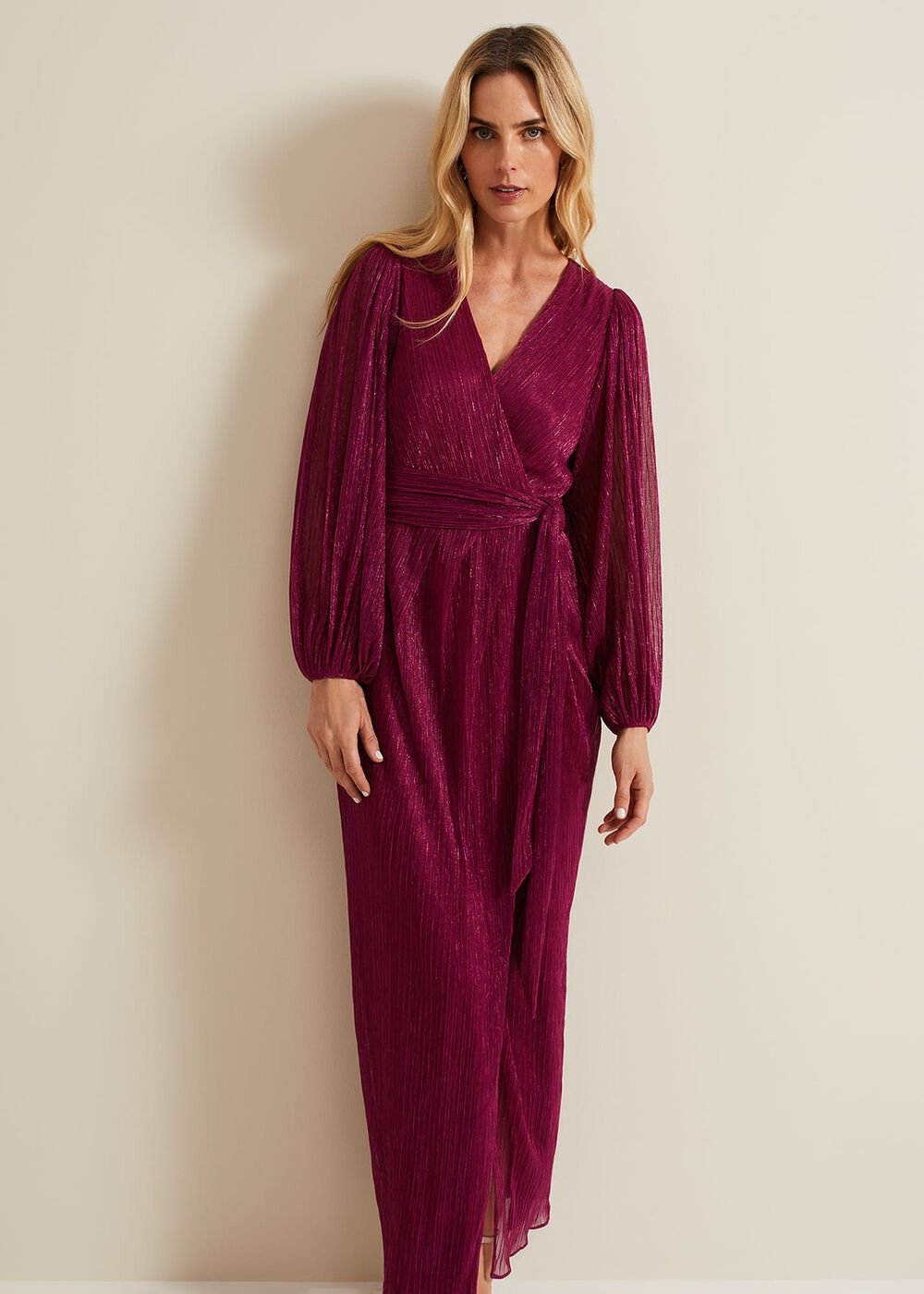 Brielle Wrap Maxi Dress - Pink