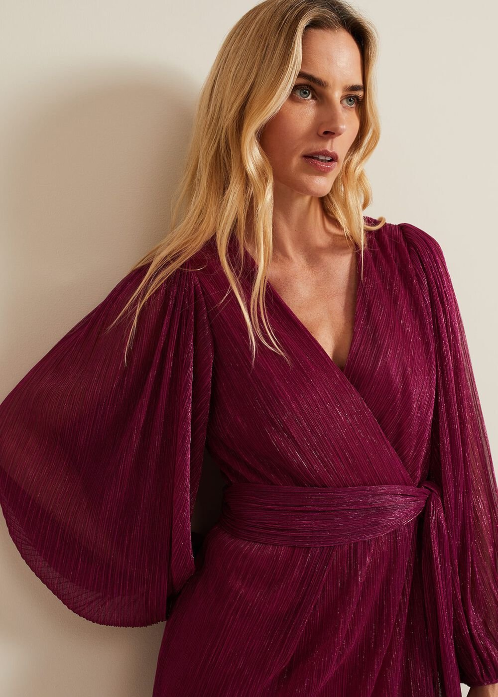 Brielle Wrap Maxi Dress - Pink