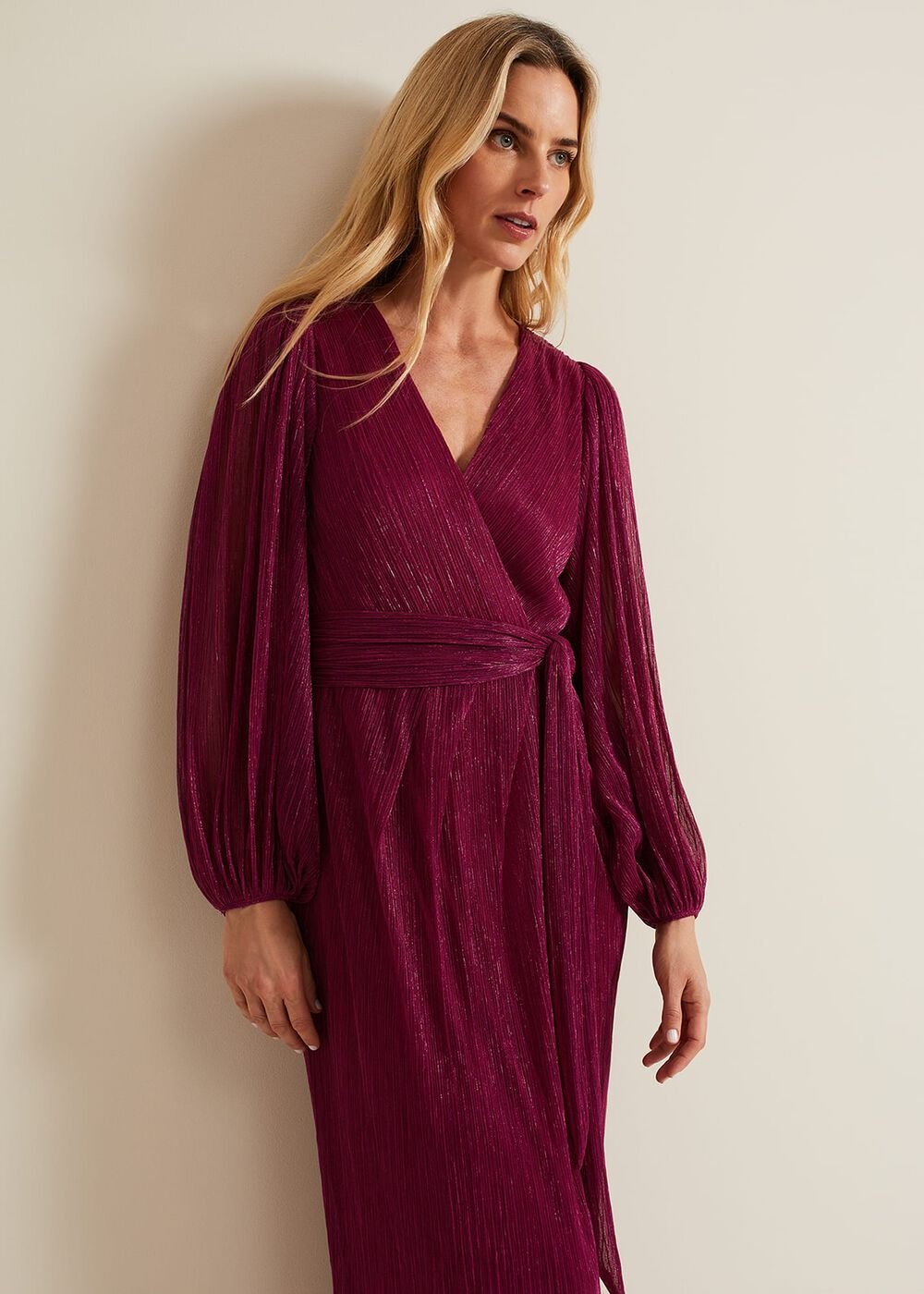 Brielle Wrap Maxi Dress - Pink
