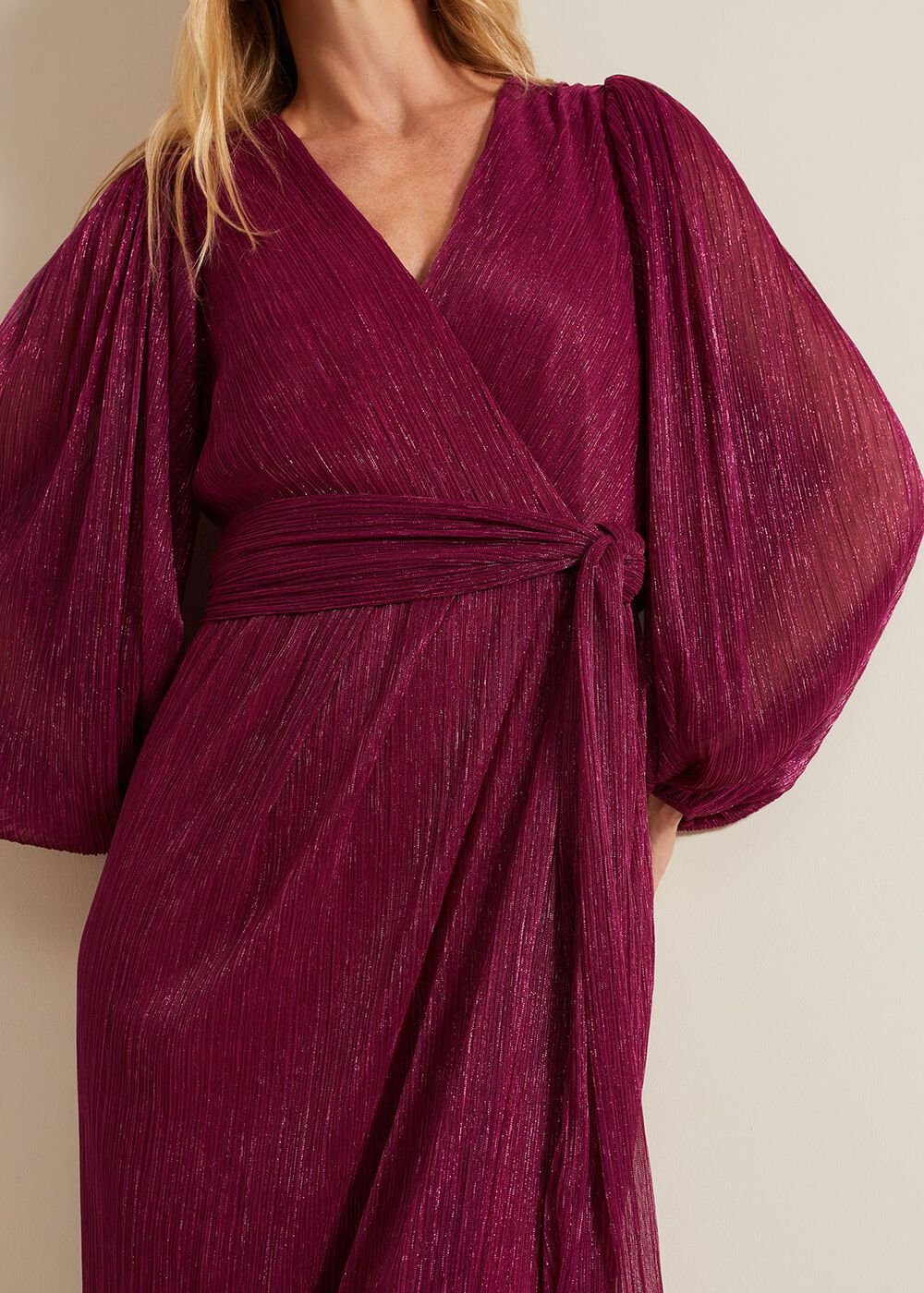 Brielle Wrap Maxi Dress - Pink