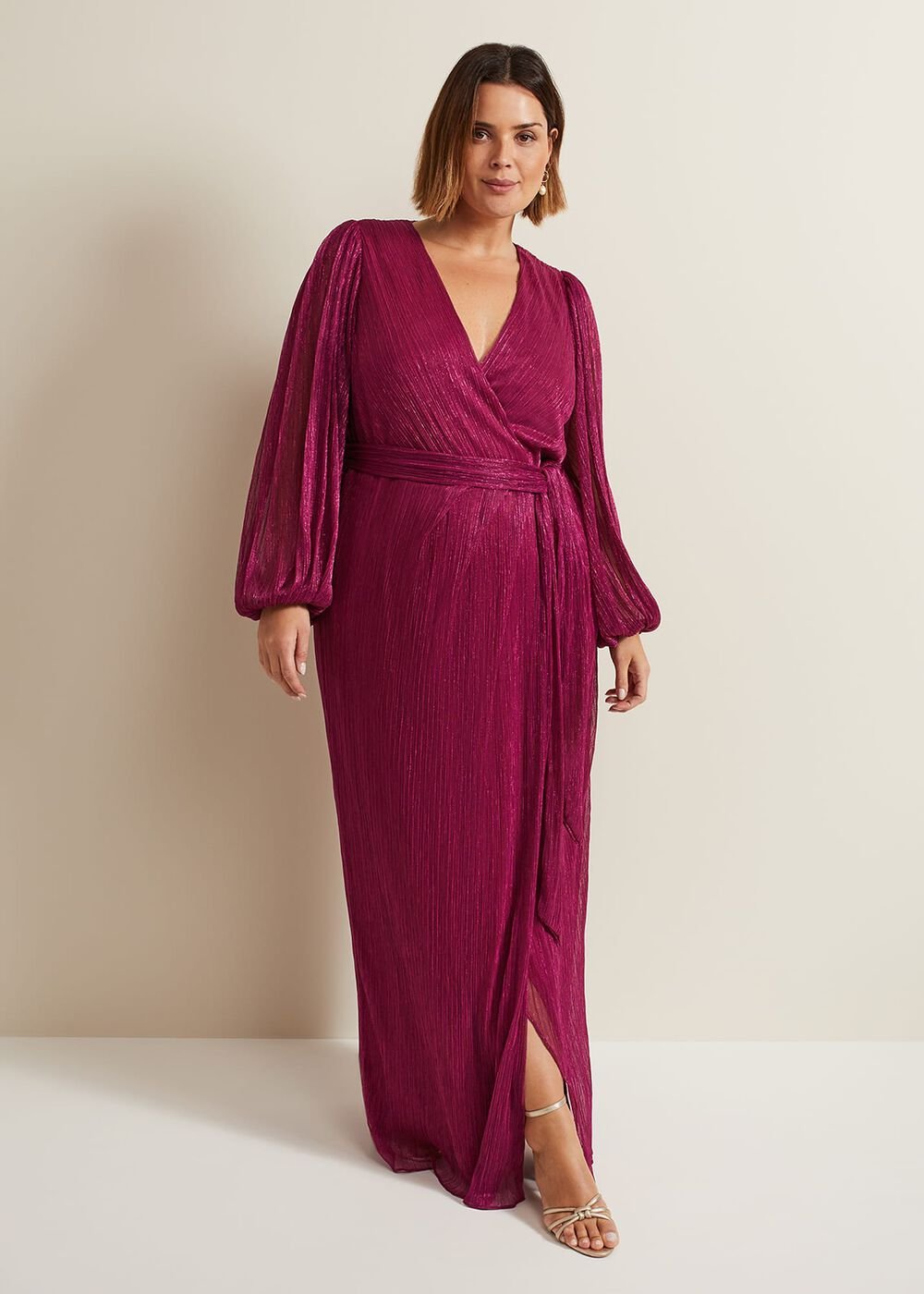 Brielle Wrap Maxi Dress - Pink