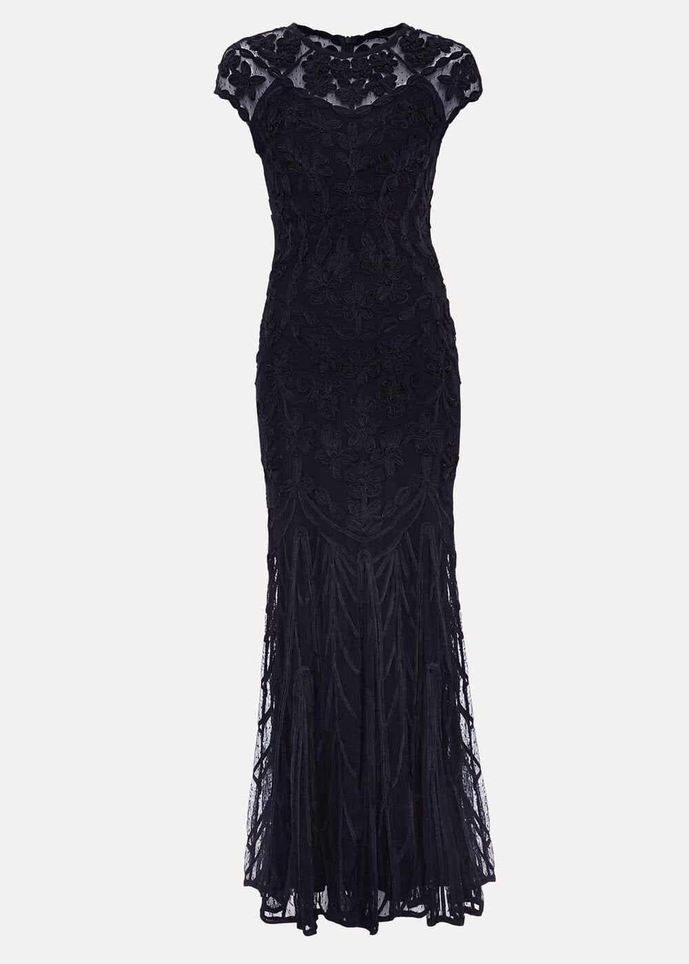 Luana Tapework Maxi Dress - Navy