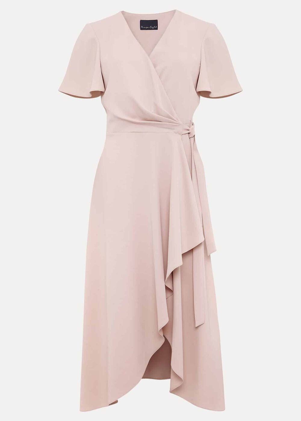 Julissa Frill Wrap Midi Dress - Antique Rose