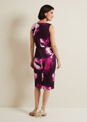 Christie Printed Scuba Midi Dress - Multi-Coloured