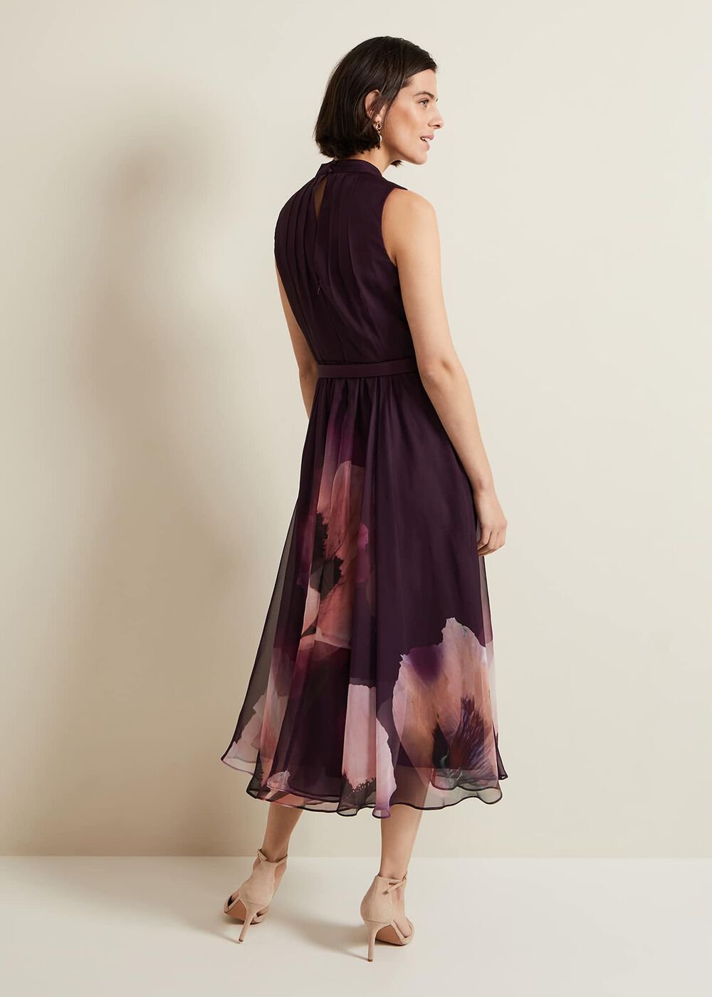 Bethany Placement Print Midi Dress - Multi-Coloured