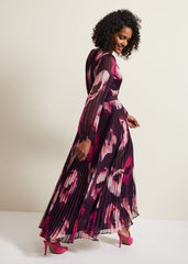 Isadora Pleated Dress - Multi-Coloured
