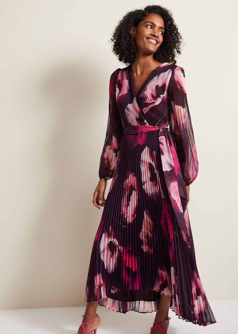Isadora Pleated Dress - Multi-Coloured