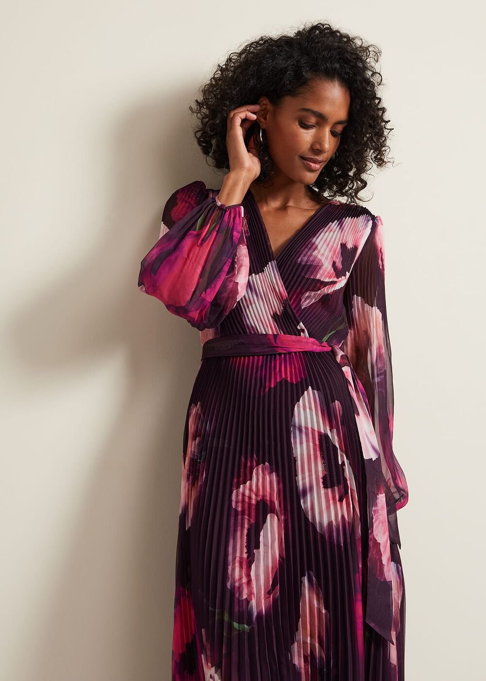 Isadora Pleated Dress - Multi-Coloured