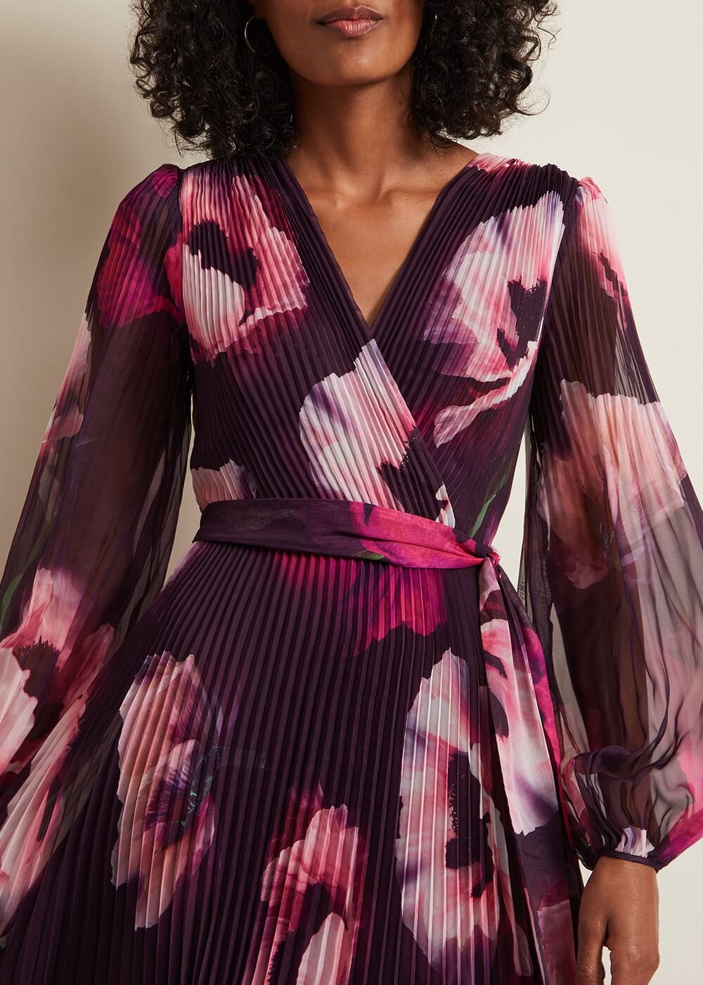 Isadora Pleated Dress - Multi-Coloured