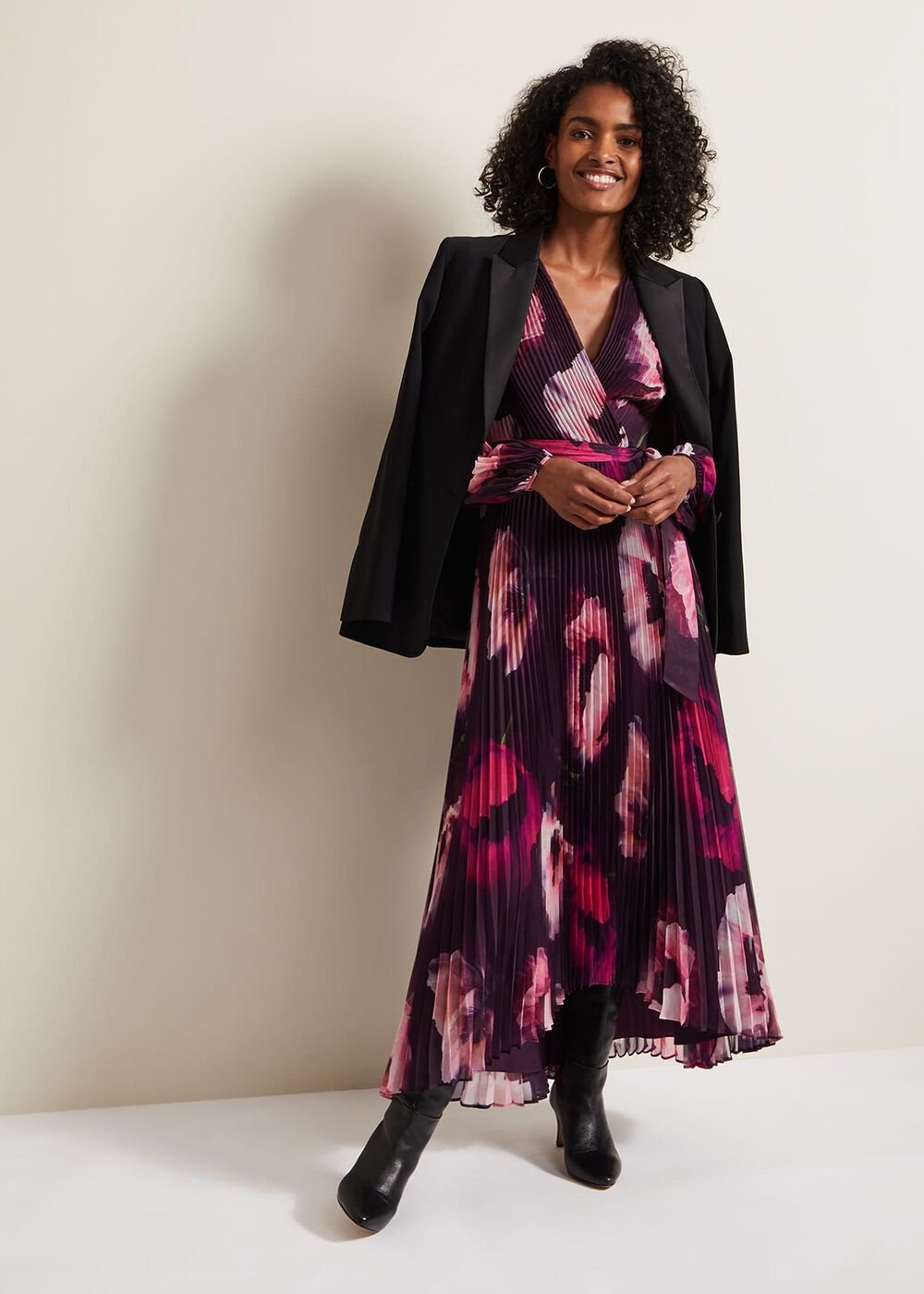 Isadora Pleated Dress - Multi-Coloured