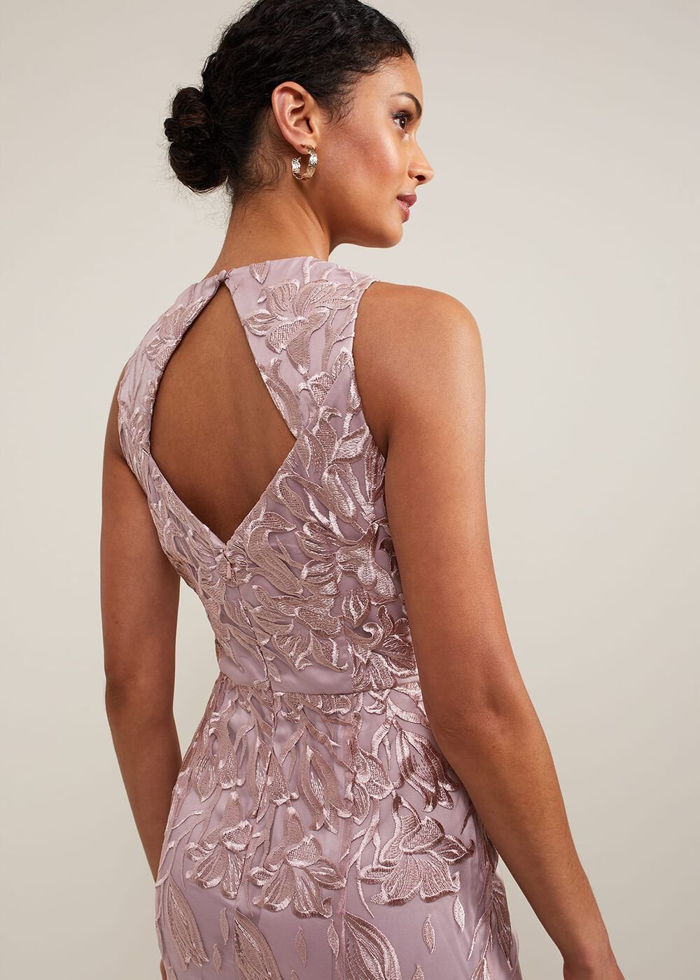 Jaclyn Embroidered Maxi Dress - Pale Pink