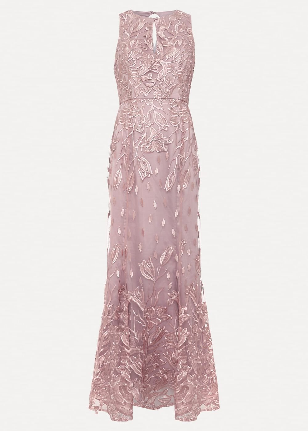 Jaclyn Embroidered Maxi Dress - Pale Pink