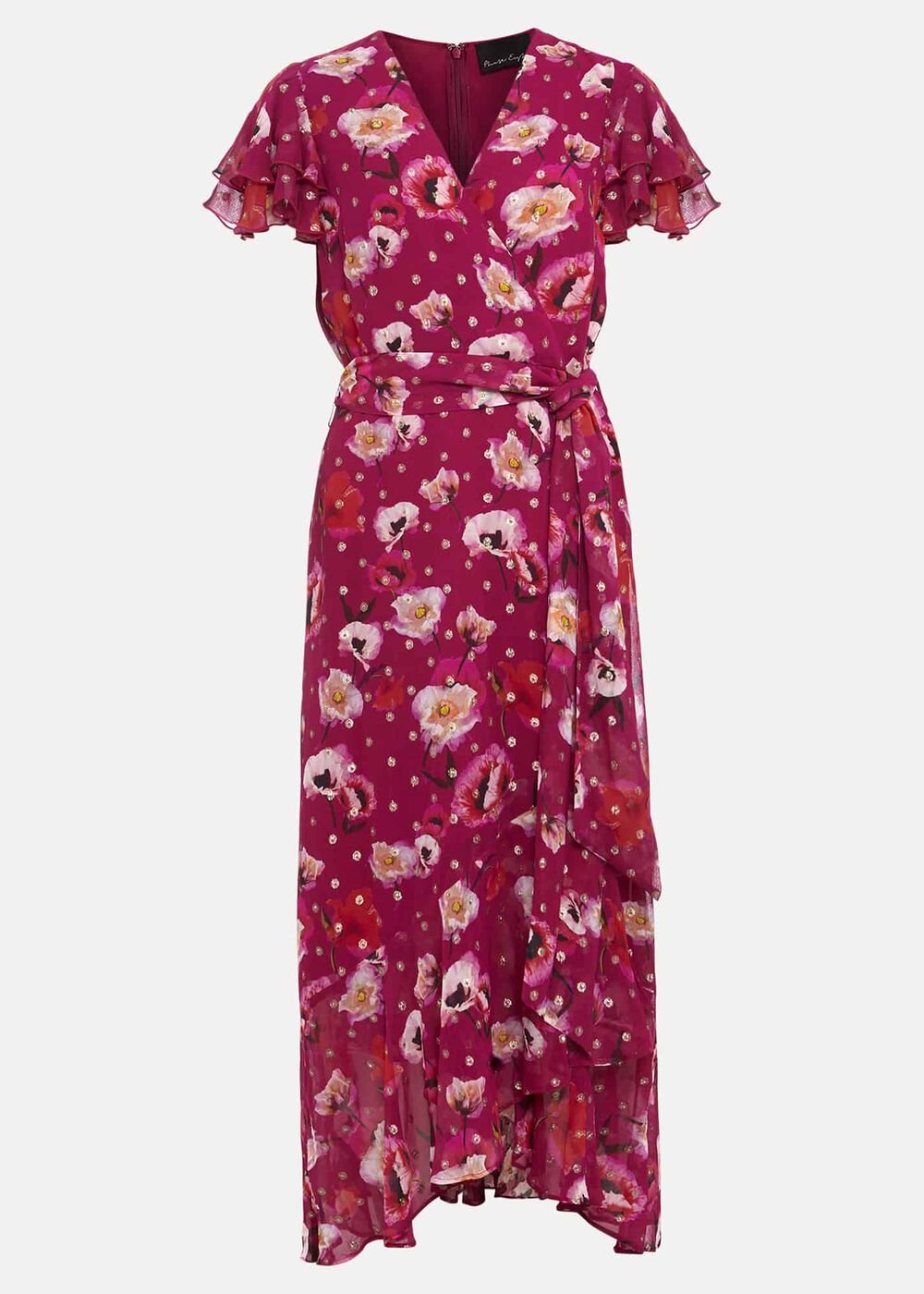 Nadine Ruffle Print Dress - Multi-Coloured