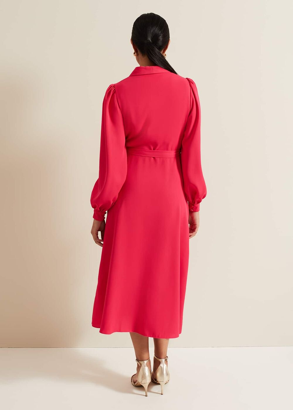 Petite Philippa Wrap Dress - Pink