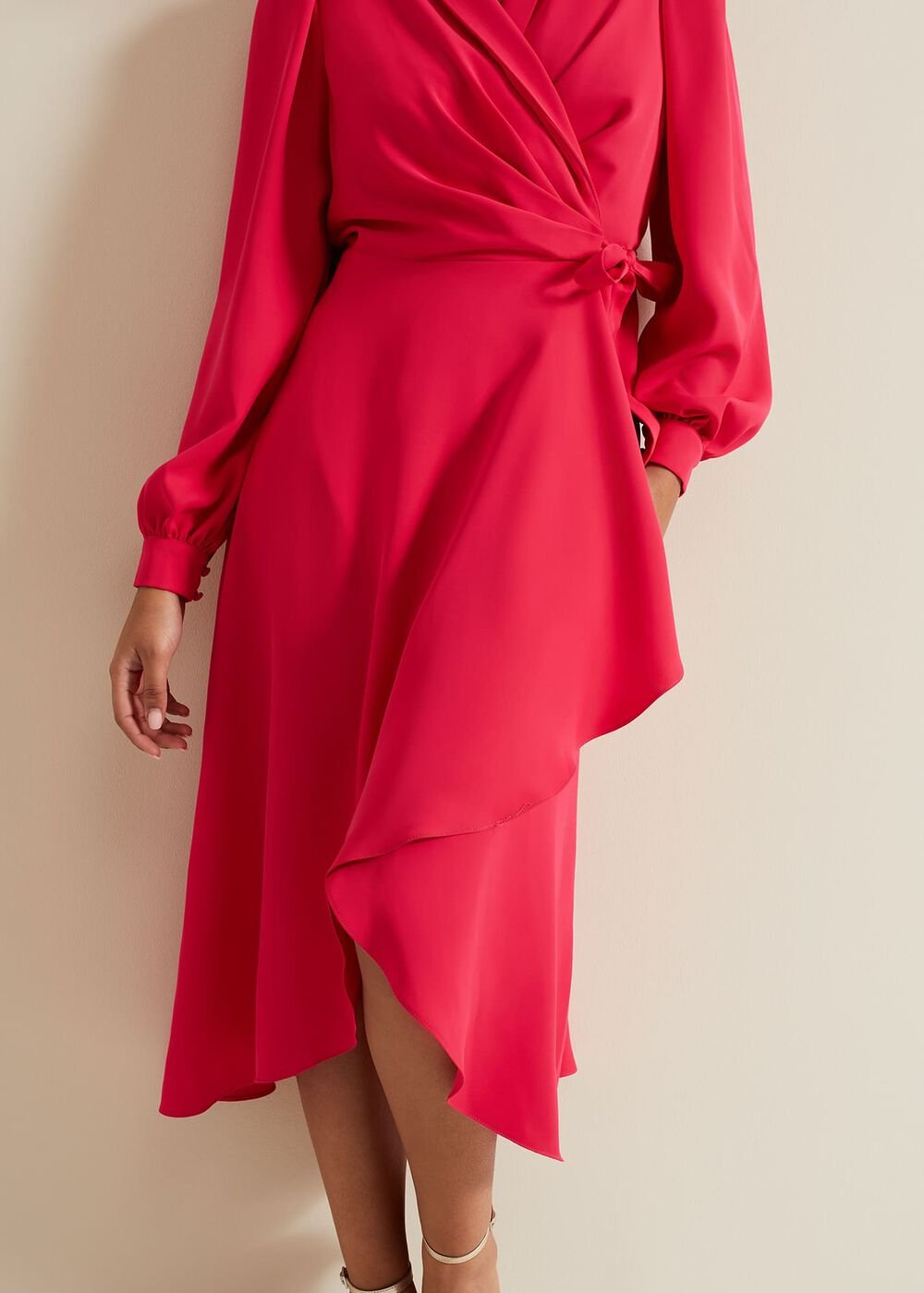 Petite Philippa Wrap Dress - Pink