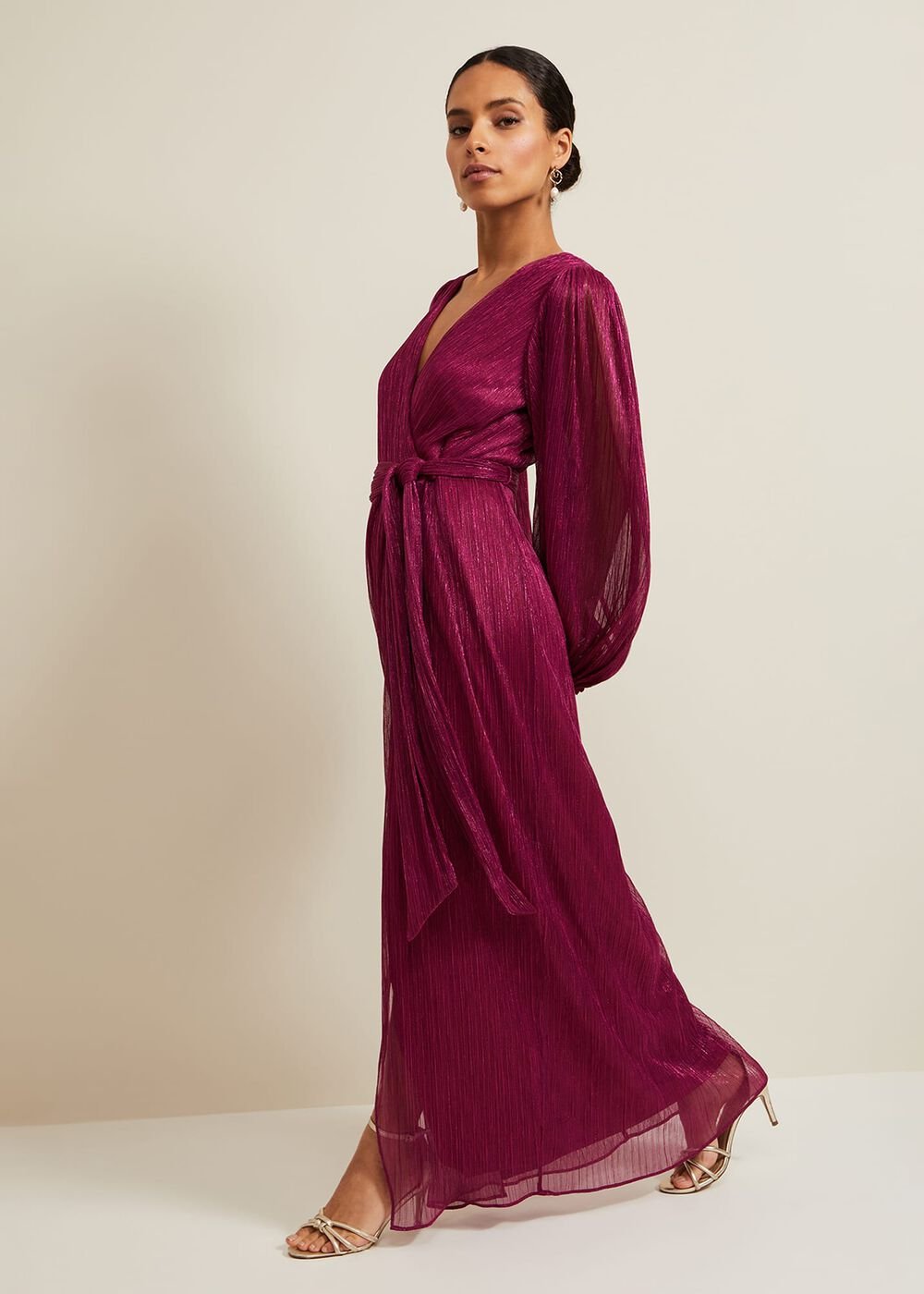 Petite Brielle Wrap Maxi Dress - Pink