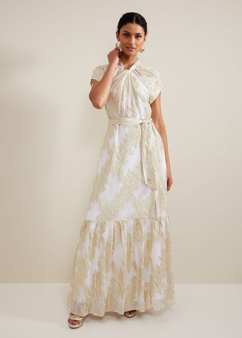 Kerena Shimmer Maxi Dress - Multi-Coloured