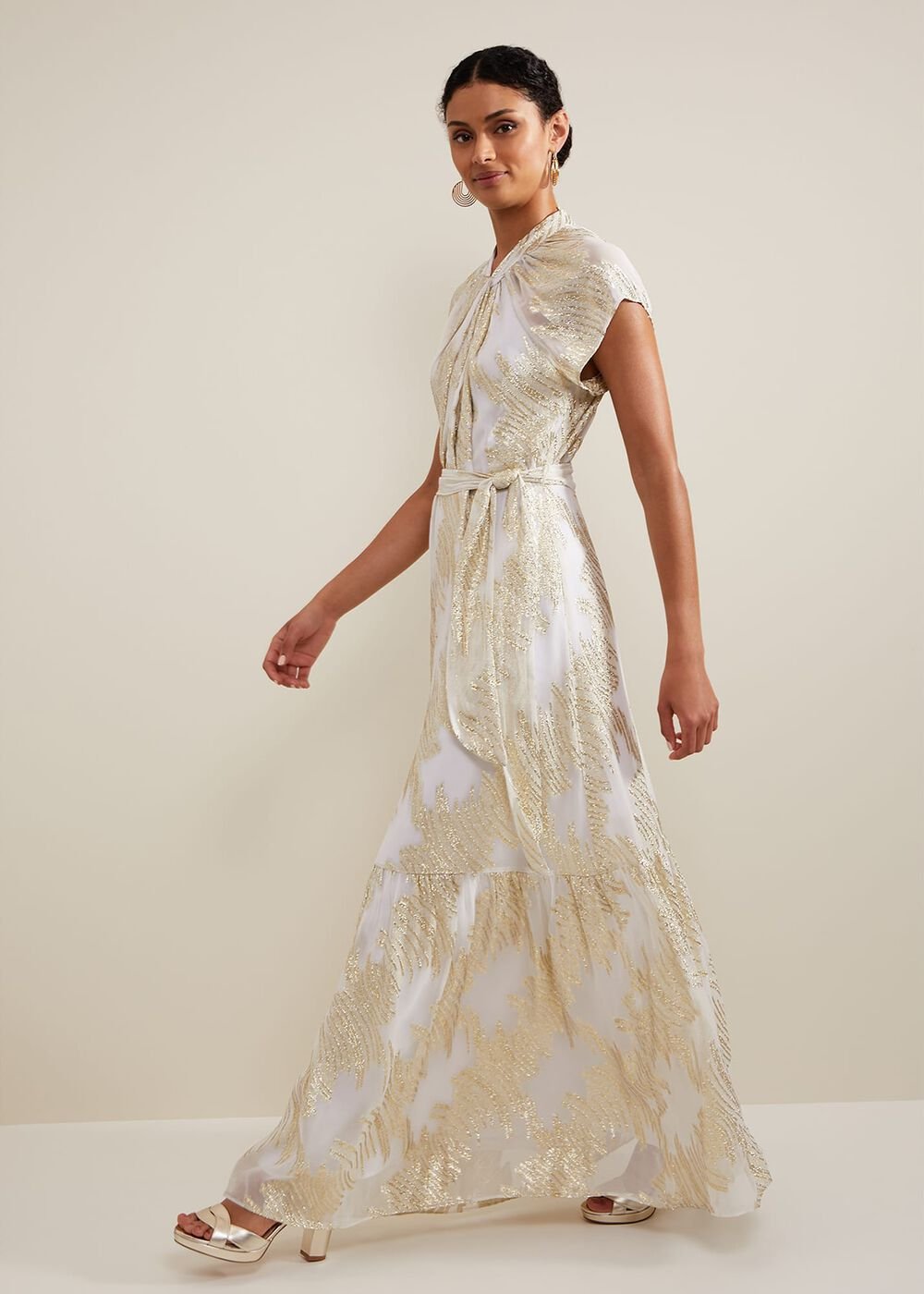 Kerena Shimmer Maxi Dress - Multi-Coloured