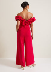 Mallory Ruffle Jumpsuit - Pink