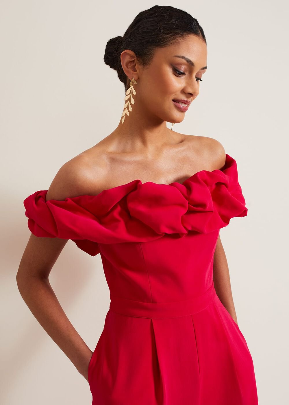 Mallory Ruffle Jumpsuit - Pink