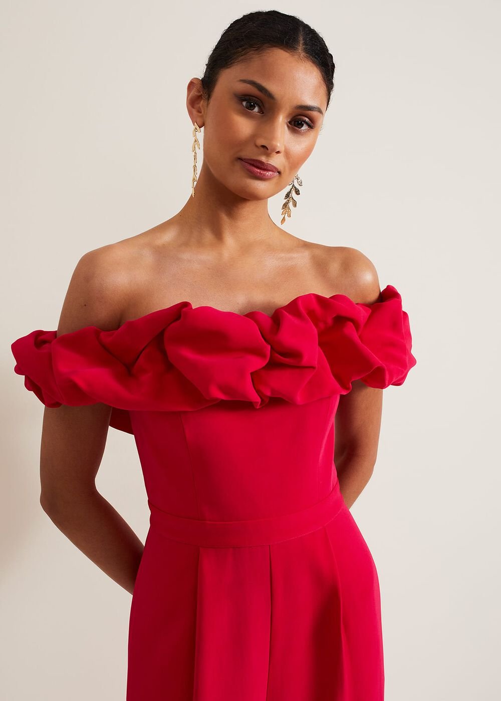 Mallory Ruffle Jumpsuit - Pink