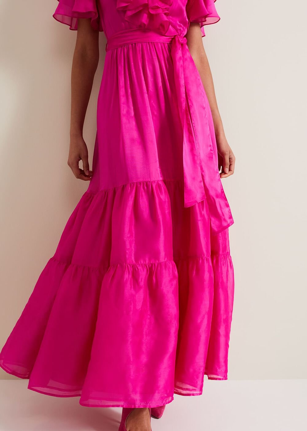 Mabelle Organza Maxi Dress - Fuchsia