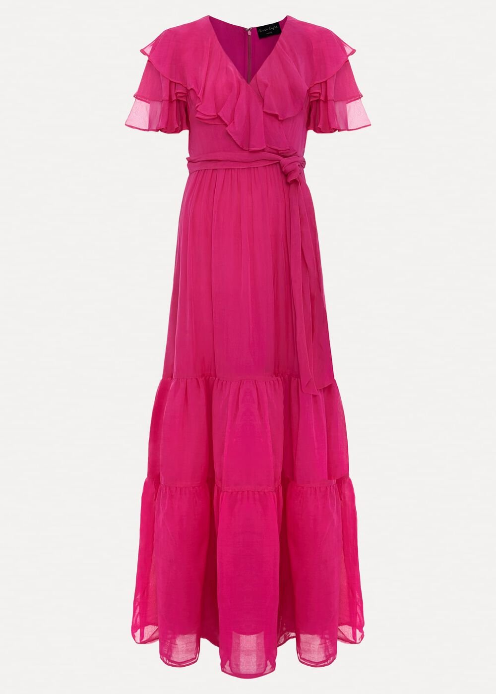Petite Mabelle Organza Maxi Dress - Fuchsia