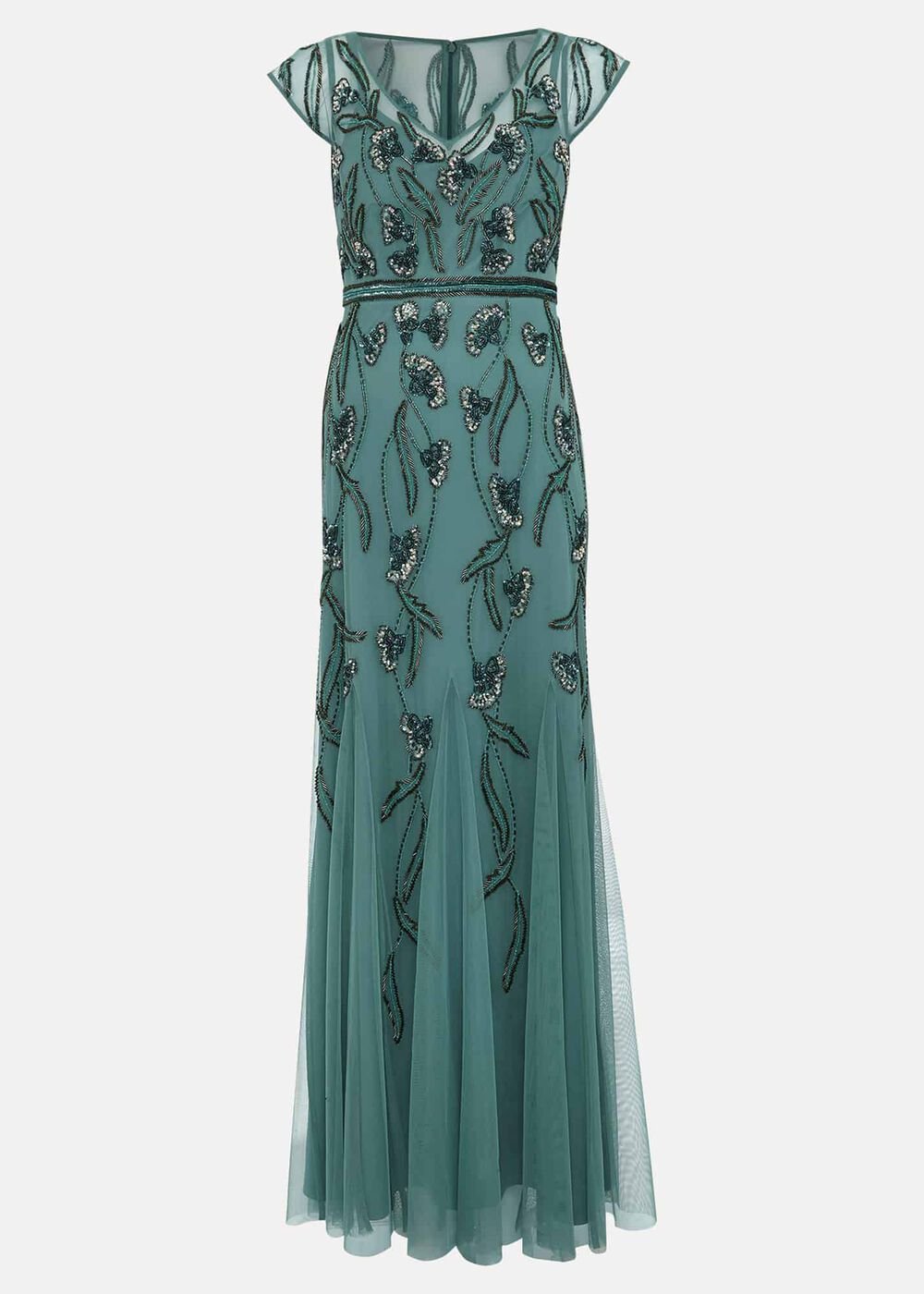 Evonne Beaded Maxi Dress - Light Green