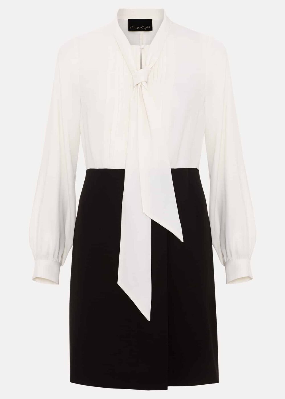 Tilly Shift Mini Dress - Black/Ivory