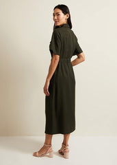 Willow Midi Utility Dress - Green