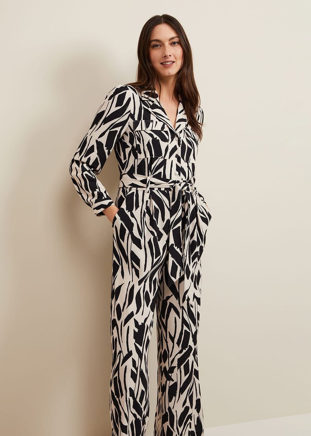 Constance Geo Jumpsuit - Black