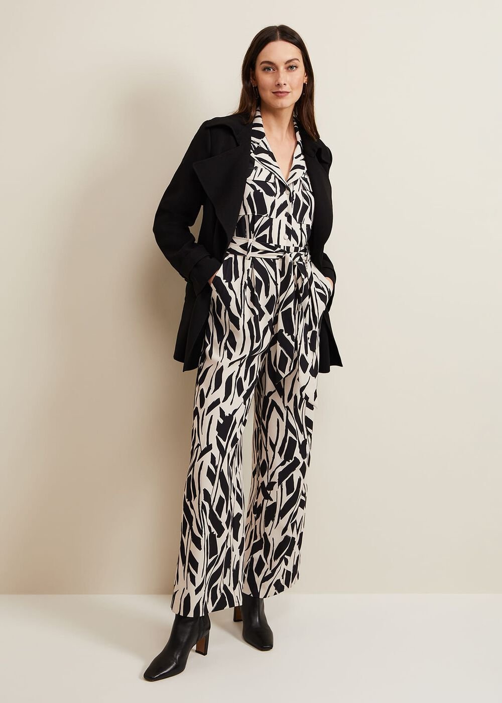 Constance Geo Jumpsuit - Black