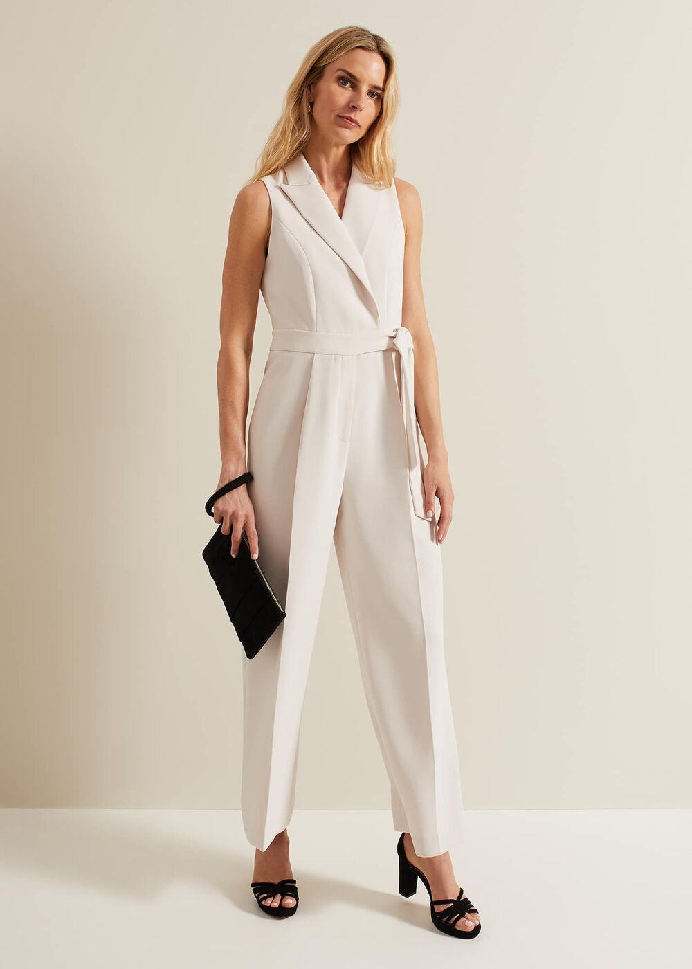 Clarissa Tux Wide Leg Jumpsuit - Ivory