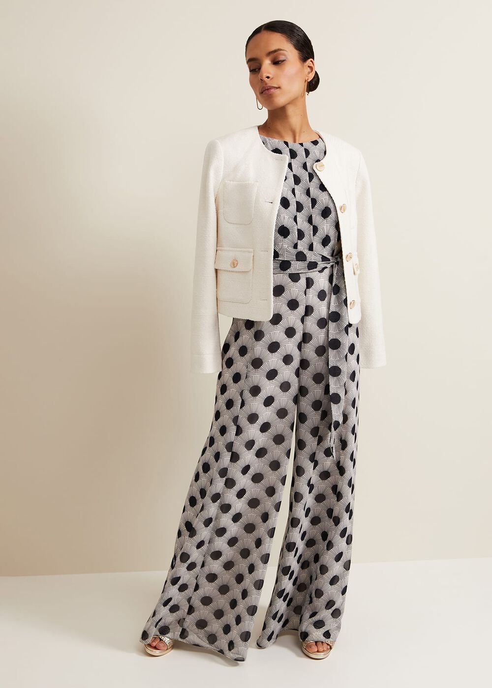 Petite Janine Print Jumpsuit - Multi-Coloured