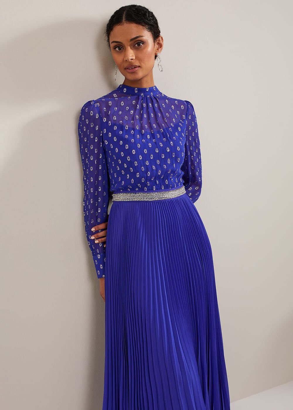 Charley Fil Coupe Maxi Dress - Purple