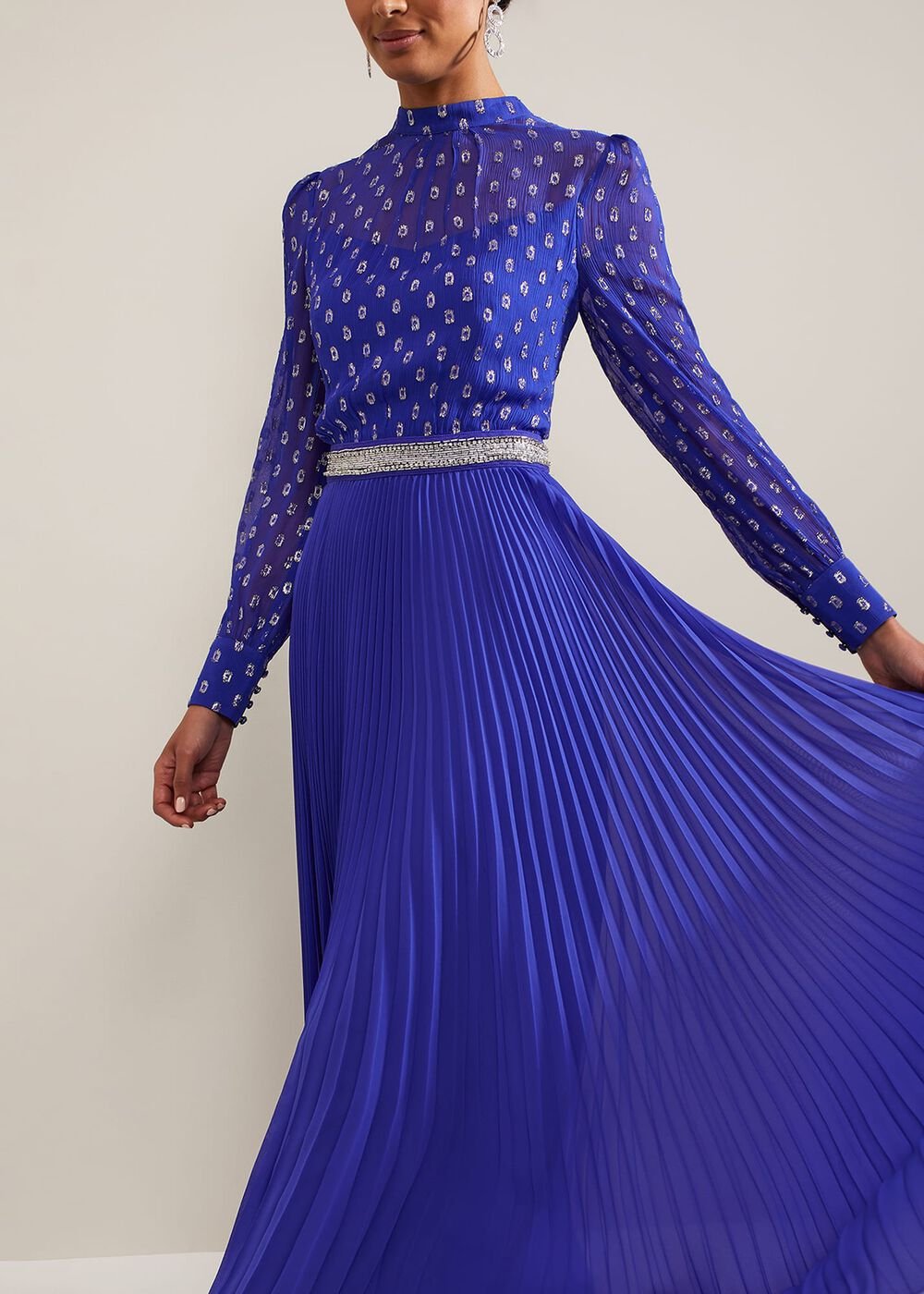 Charley Fil Coupe Maxi Dress - Purple