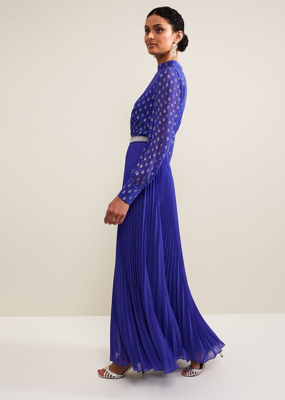 Charley Fil Coupe Maxi Dress - Purple