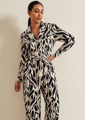 Petite Constance Geo Jumpsuit - Black