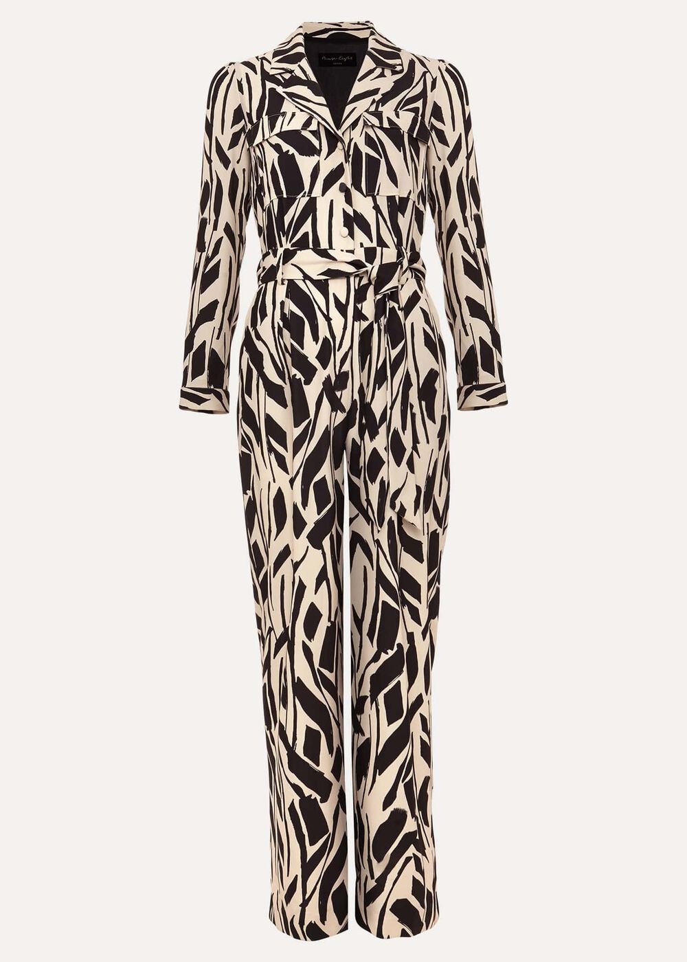 Petite Constance Geo Jumpsuit - Black