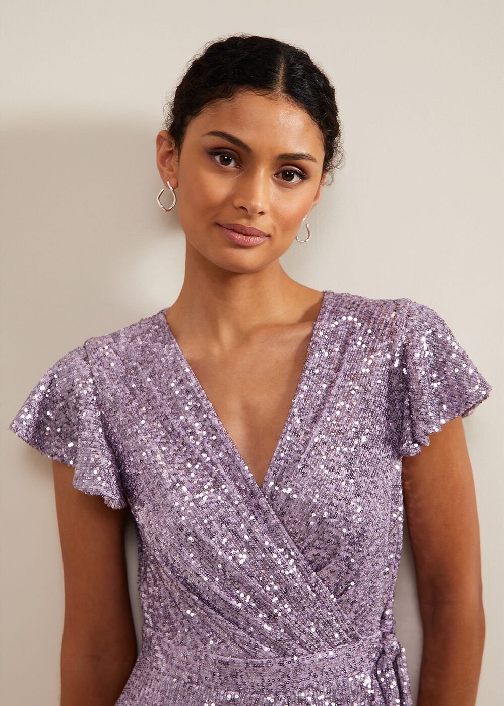 Carina Sequin Maxi Dress - Purple