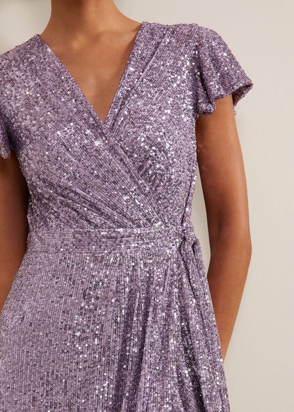 Carina Sequin Maxi Dress - Purple