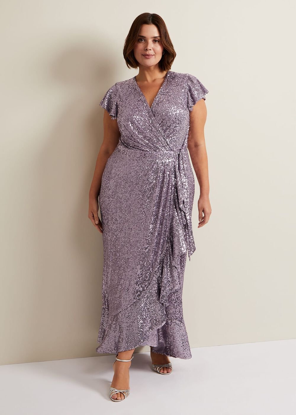 Carina Sequin Maxi Dress - Purple