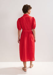 Carey Check Dress - Red
