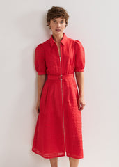Carey Check Dress - Red