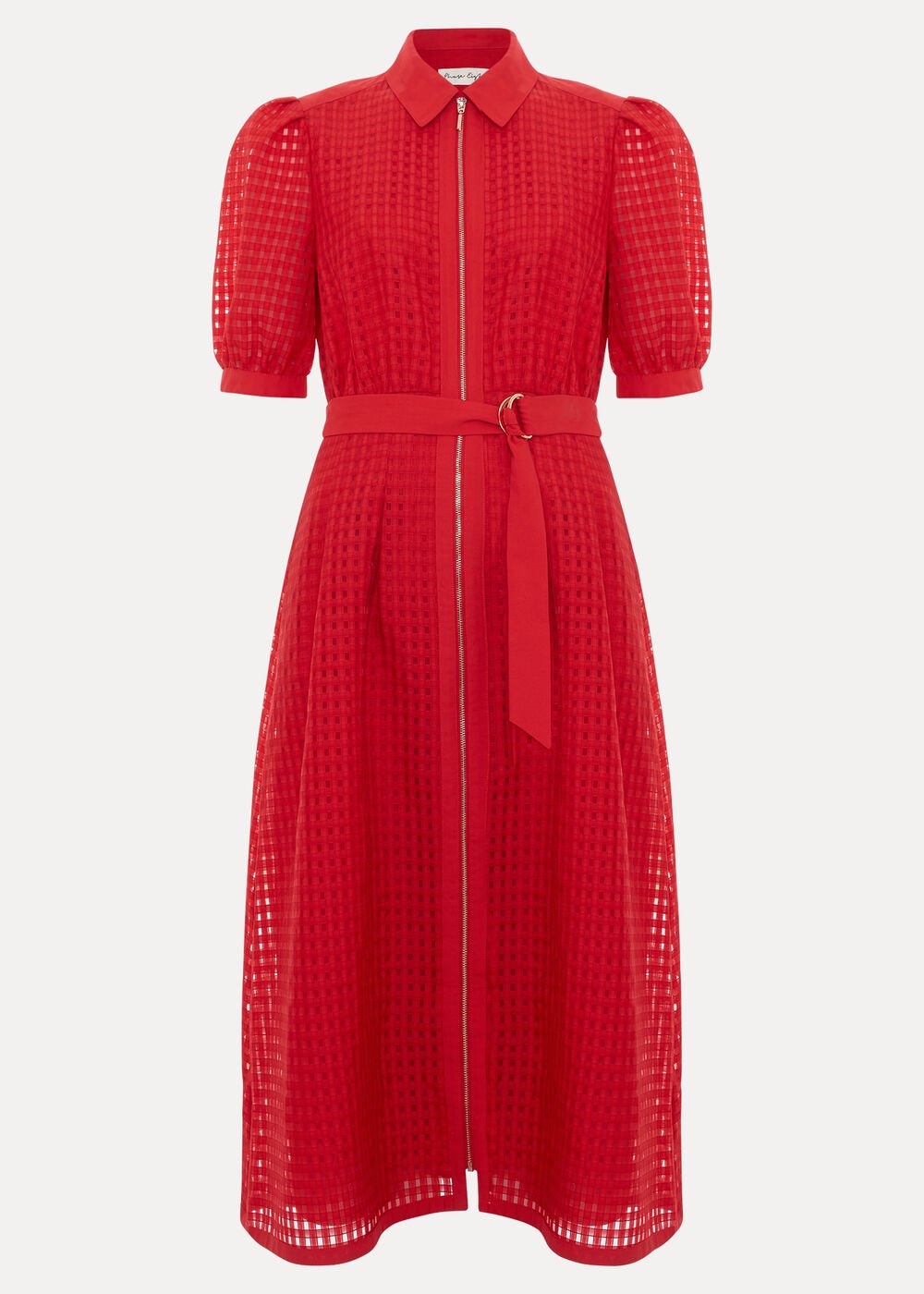 Carey Check Dress - Red