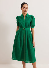 Carey Check Dress - Green